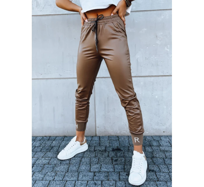 Dámské kožené kalhoty camel Dstreet model 21971259 - FashionStreet