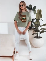 dámské tričko tmavě zelené model 21976366 - Dstreet