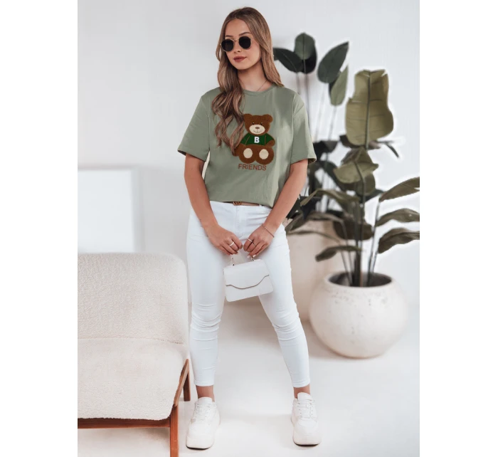 dámské tričko tmavě zelené model 21976366 - Dstreet