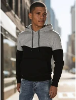 Pánská základní mikina s kapucí světle šedá Dstreet model 21985901 - FashionStreet