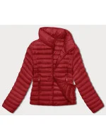 Červená prešívaná dámska bunda so stojačikom (16M9111-270)