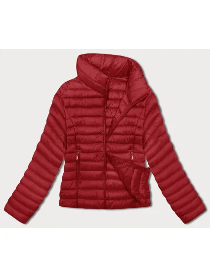 Červená prešívaná dámska bunda so stojačikom (16M9111-270)
