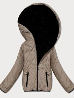 Dámska obojstranná prechodná bunda S'West beige-black (B8546-1201)