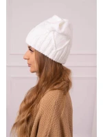 Dámská čepice Liliana model 18752203 bílá - K-Fashion Dámská čepice Liliana model 18752203 bílá - K-Fashion