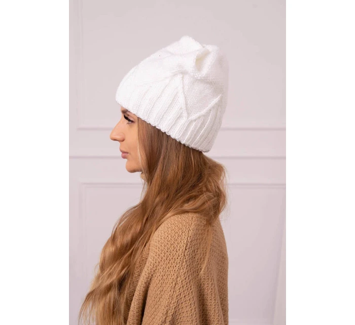 Dámská čepice Liliana model 18752203 bílá - K-Fashion Dámská čepice Liliana model 18752203 bílá - K-Fashion