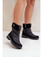 Damskie Modne Ocieplane Śniegowce Progress PROGJ-21-13 Czarne Damskie Modne Ocieplane Śniegowce Progress PROGJ-21-13 Czarne