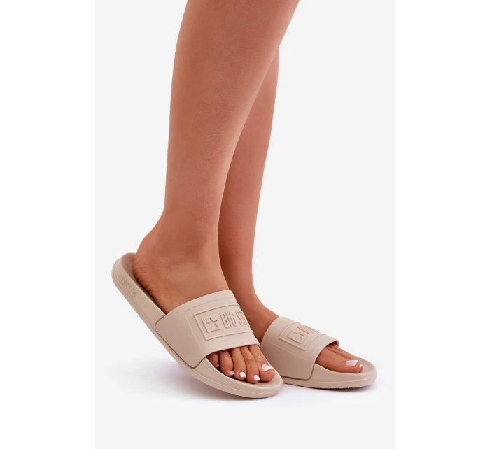 Lehké Dámské Pantofle Big Star model 21675995 Béžové - Big Star Shoes Lehké Dámské Pantofle Big Star model 21675995 Béžové - Big Star Shoes