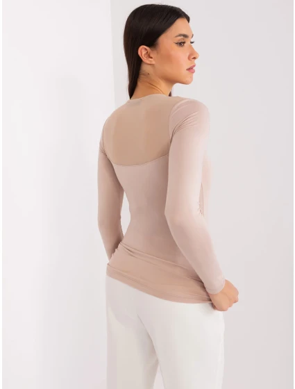 Bluzka RV BZ model 19768918 ciemny bezowy - FPrice Bluzka RV BZ model 19768918 ciemny bezowy - FPrice