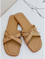 Dámské žabky khaki model 21990188 - Dstreet Dámské žabky khaki model 21990188 - Dstreet