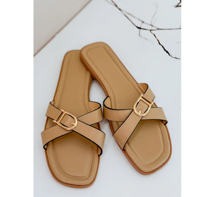 Dámske žabky BELICCA khaki FashionStreet ZY0979