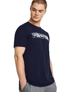 Pánske tričko Under Armour Camo Chest Stripe, tmavomodré, 1376830, veľkosť 410 M
