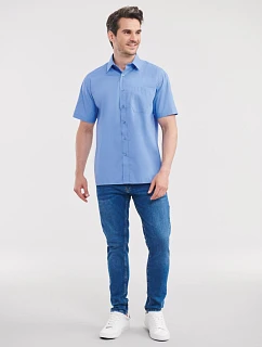Russell Athletic 935M Popelínová košeľa s krátkym rukávom 11.935M corporate blue