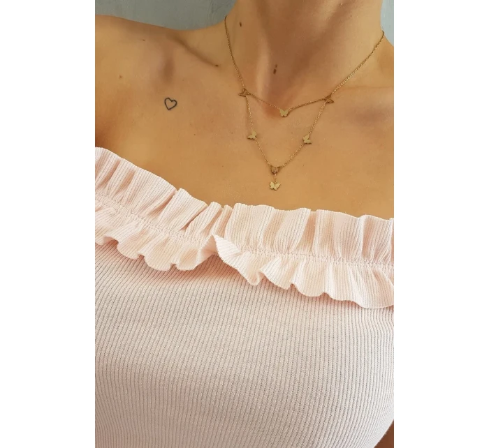 Španielske šaty s volánikmi púdrovo ružové Španielske šaty s volánikmi púdrovo ružové