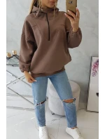Mikina s kapucňou mocca