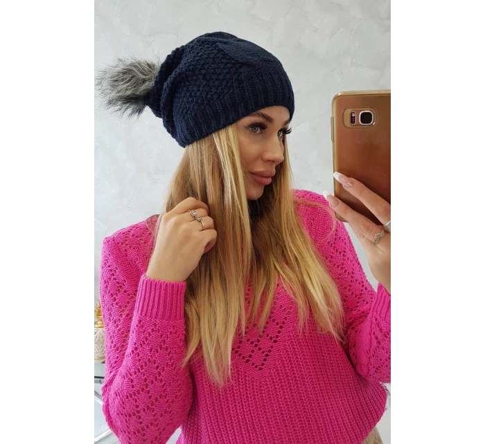 Fleecová čiapka Sandra K210 navy blue Fleecová čiapka Sandra K210 navy blue