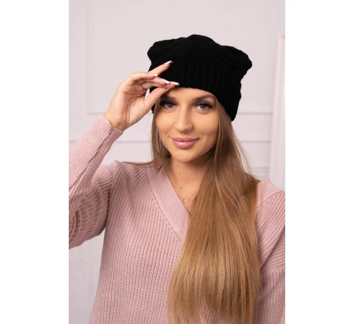 Dámska čiapka Nastia K373 čierna Dámska čiapka Nastia K373 čierna