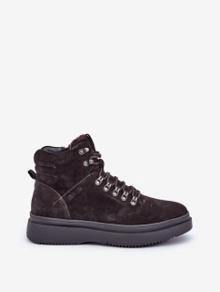 Semišové pánské zateplené kotníkové boty Big Star model 21675404 hnědé - Big Star Shoes