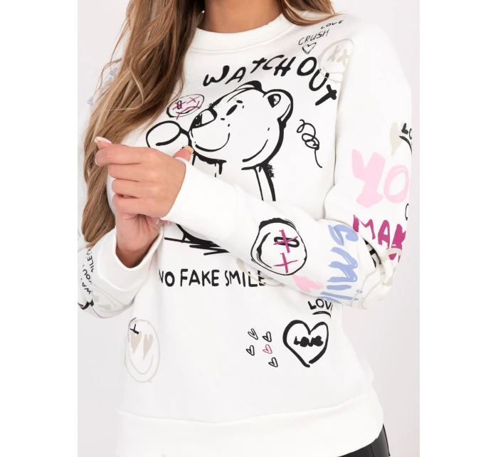 Mikina D10608BC02804A biela Mikina D10608BC02804A biela