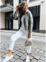 Dámská přechodná prošívaná bunda zelená Dstreet model 21970033 - FashionStreet