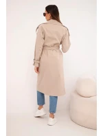 Dámský kabát v pase s límcem camelový Dámský kabát v pase s límcem camelový