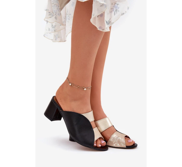 Kožené Dámské Klapky Na Podpatku model 21697462 - Maciejka