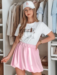 Dámska mini sukňa PUFFELLA ružová FashionStreet CY0504