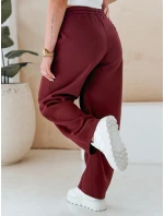 Dámské tepláky s širokými nohavicemi PREMIUM bordó Dstreet model 21988139 - FashionStreet