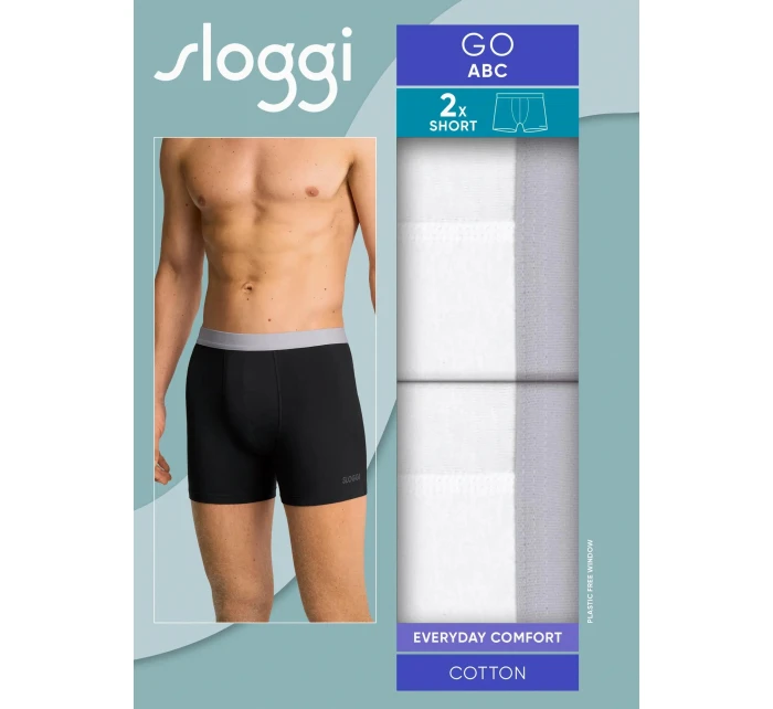 sloggi muži GO ABC 2.0 Short 2P - WHITE - SLOGGI WHITE - SLOGGI sloggi muži GO ABC 2.0 Short 2P - WHITE - SLOGGI WHITE - SLOGGI