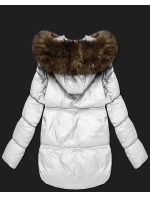Bílá dámská bunda typu s kapucí model 21428681 - S'WEST