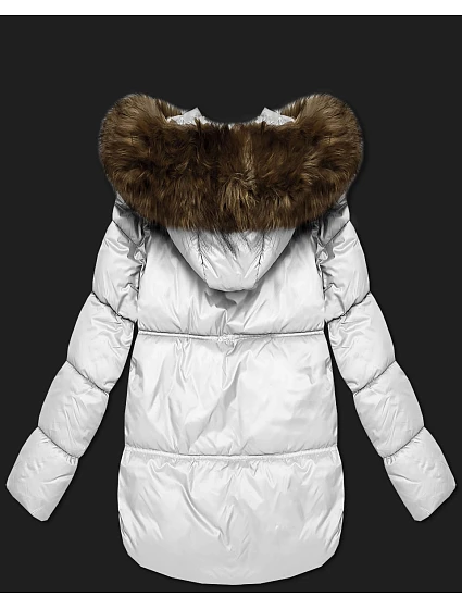 Bílá dámská bunda typu s kapucí model 21428681 - S'WEST
