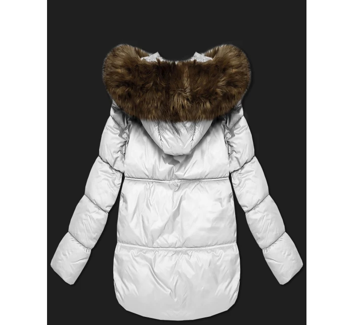 Bílá dámská bunda typu s kapucí model 21428681 - S'WEST