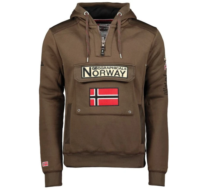 Geographic Norway Gymclass DB 054 M WW2487H/GN-Brown Mikina Geographic Norway Gymclass DB 054 M WW2487H/GN-Brown Mikina