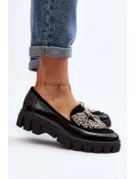 Lakované dámské mokasíny model 21647064 černé - Laura Messi