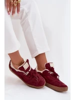 Dámské tenisky na platformě s kožešiny Bordó model 21707261 - Boto