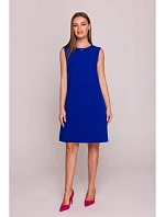 S408 Šaty bez rukávov - kráľovská modrá