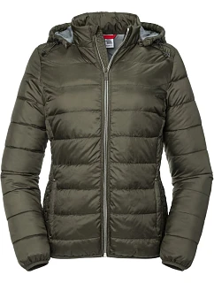 Russell Athletic 440F Dámska bunda Nano s kapucňou 10.440F tmavo olivová
