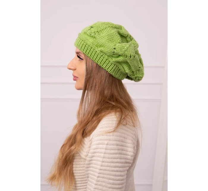 Dámská čepice Sofia model 18752195 pistácie - K-Fashion Dámská čepice Sofia model 18752195 pistácie - K-Fashion