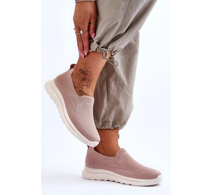 Damskie Tenisówki Materiałowe Wsuwane Różowe Adiora Damskie Tenisówki Materiałowe Wsuwane Różowe Adiora