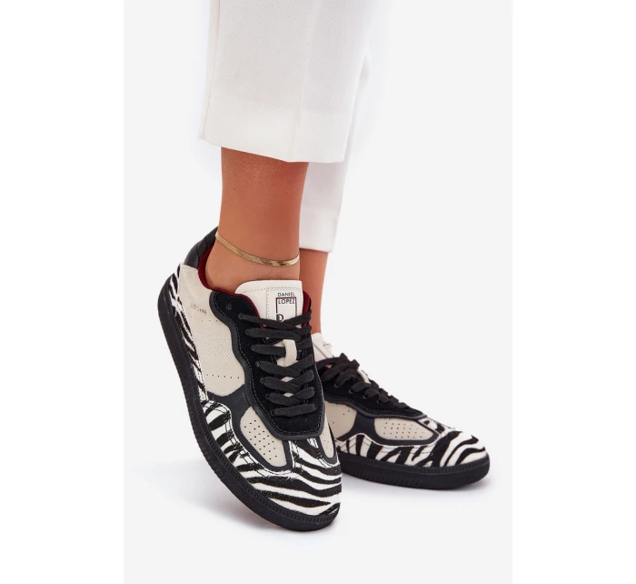 Sneakersy Damskie Daniel Lopez Just Dare SS2D4015 Zebra Beżowe