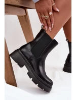 Zateplené kotníkové boty na zip Černé model 21708977 - Boto Zateplené kotníkové boty na zip Černé model 21708977 - Boto