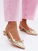 Dámské sandály z umělé kůže na nízkém podpatku Zlaté Jelmera