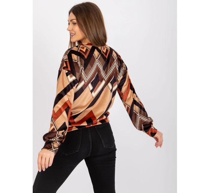 Blúzka DHJ BZ 6033 1.49P čierna a béžová