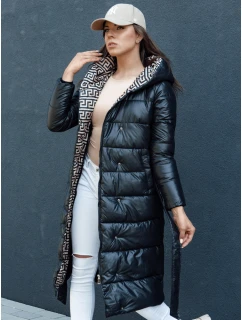 Dámský prošívaný zimní kabát s kapucí černý Dstreet model 21979685 - FashionStreet