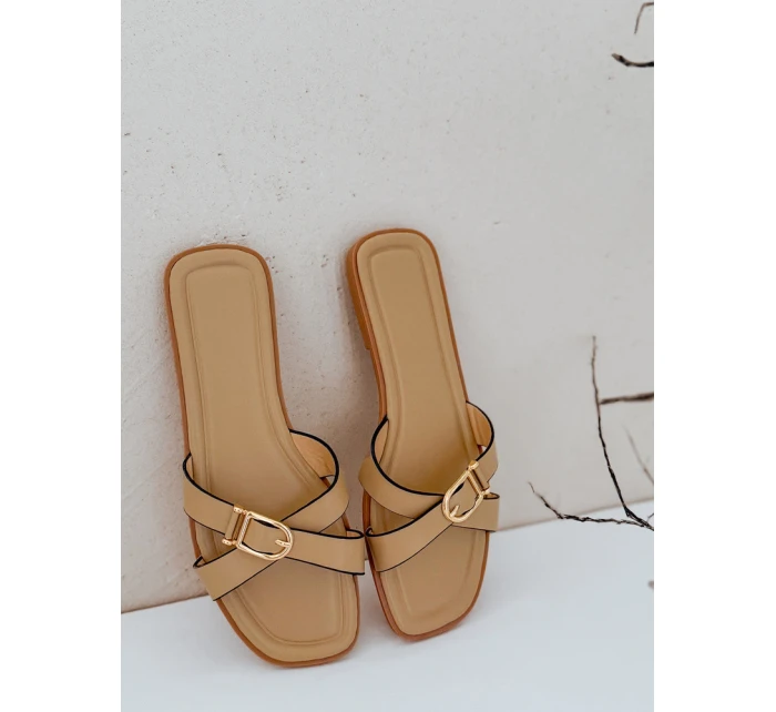 Dámske žabky BELICCA khaki FashionStreet ZY0979