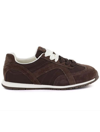 Dámské semišové hnědé kožené polobotky model 22068887 - VINCEZA Dámské semišové hnědé kožené polobotky model 22068887 - VINCEZA