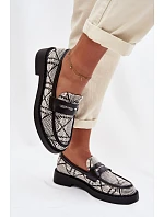 Dámské vzorované černé Mokasyny Barisa
