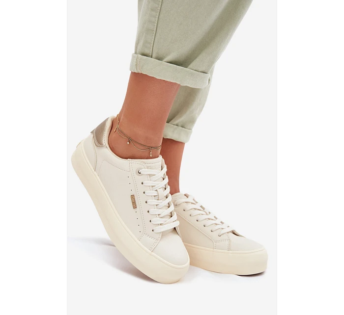 Sneakers na platformě Big Star model 22042659 Béžové - Big Star Shoes Sneakers na platformě Big Star model 22042659 Béžové - Big Star Shoes