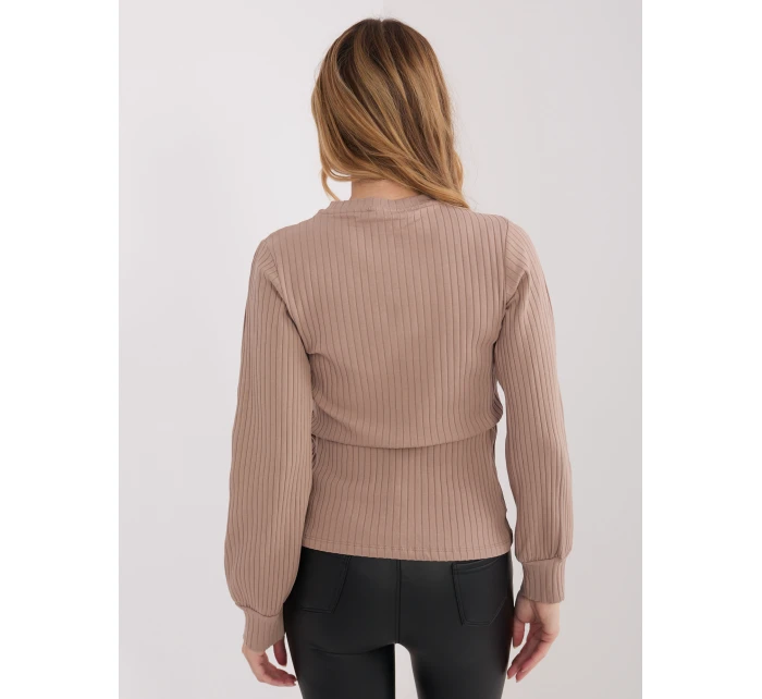 Bluzka RV BZ model 21801869 ciemny bezowy - FPrice Bluzka RV BZ model 21801869 ciemny bezowy - FPrice