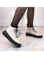 Filippo zateplené kožené topánky na platforme W PAW482 beige Filippo zateplené kožené topánky na platforme W PAW482 beige