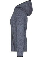 JN Dámská pletená fleecová bunda s kapucí 02.0 denim melange/black model 22487228 - Daiber JN Dámská pletená fleecová bunda s kapucí 02.0 denim melange/black model 22487228 - Daiber
